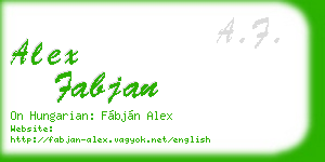 alex fabjan business card